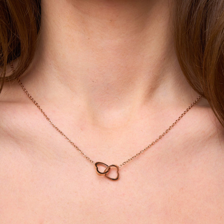 Personalized Double Hearts Necklace