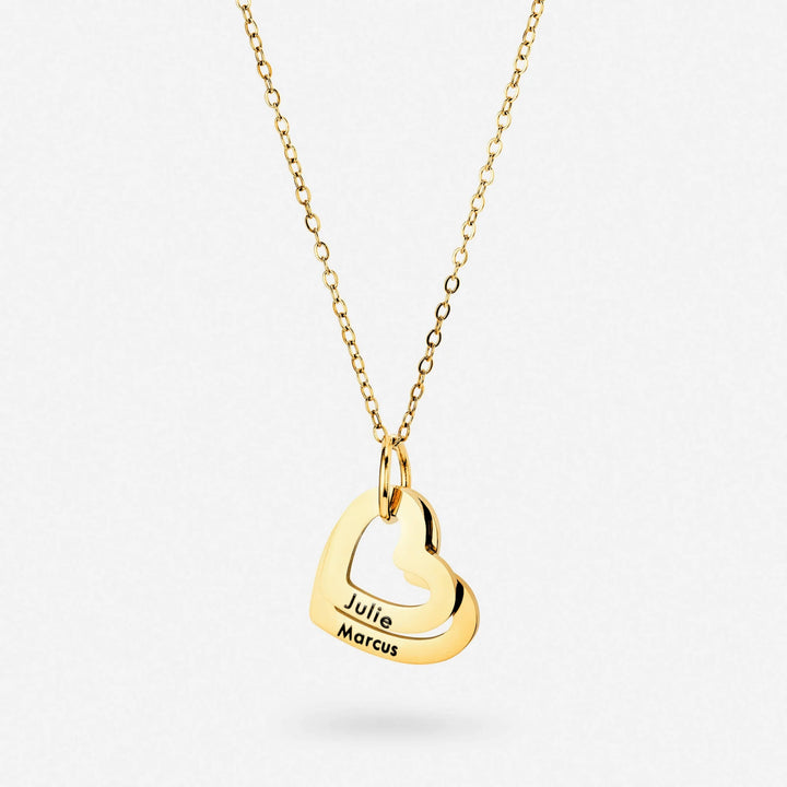 Personalized Hearts Pendant Necklace