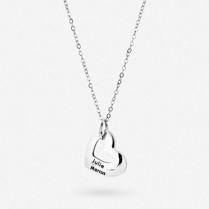 Personalized Hearts Pendant Necklace