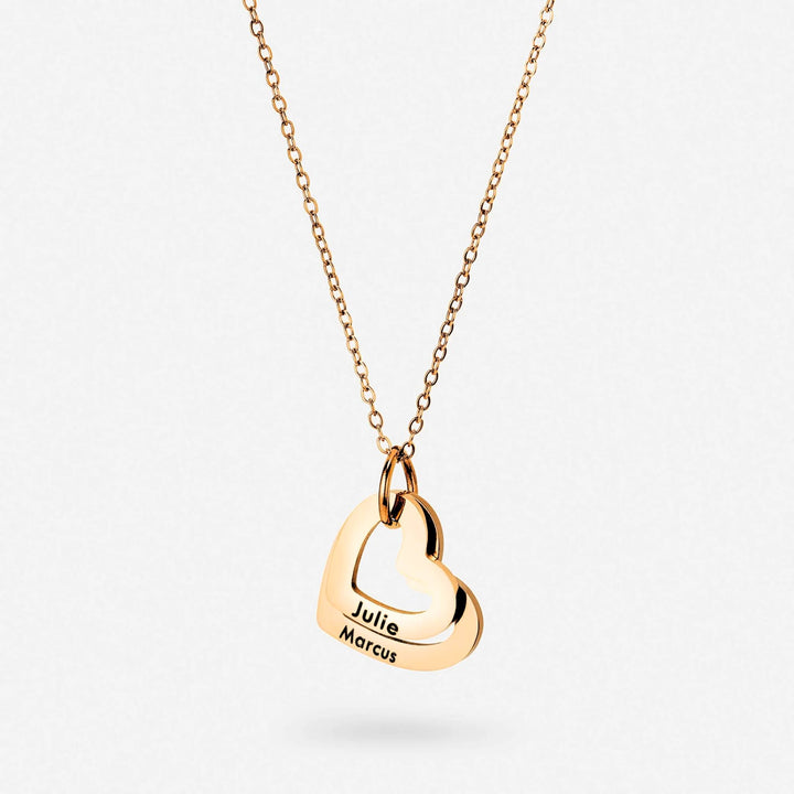 Personalized Hearts Pendant Necklace